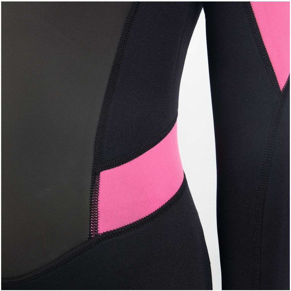 2025 Gul Junior Meisjes G-Force 3mm Flatlock Wetsuit GF1308-B7 - Black / Pink